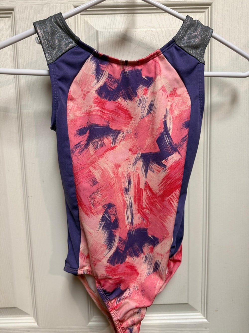 More Than Magic Girls Pink Purple Metallic Gymnastics Leotard